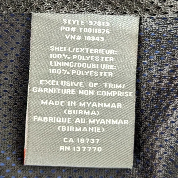 Elevate Sport Windbreaker Jacket Size Extra Large/XL in Blue, White - Picture 7 of 7